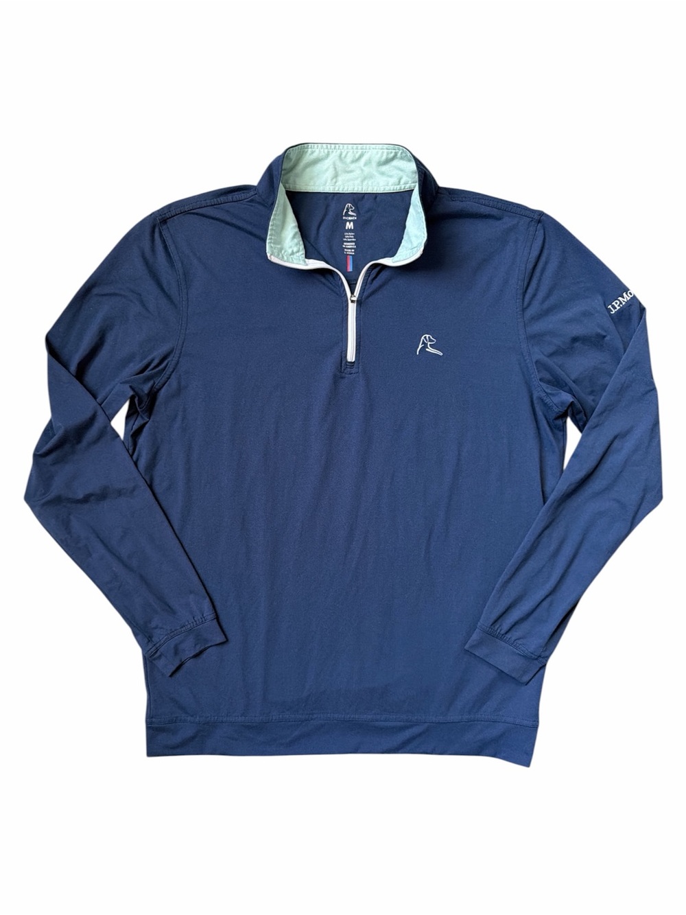 Rhoback Men’s Navy Blue Quarter Zip Pullover Size M